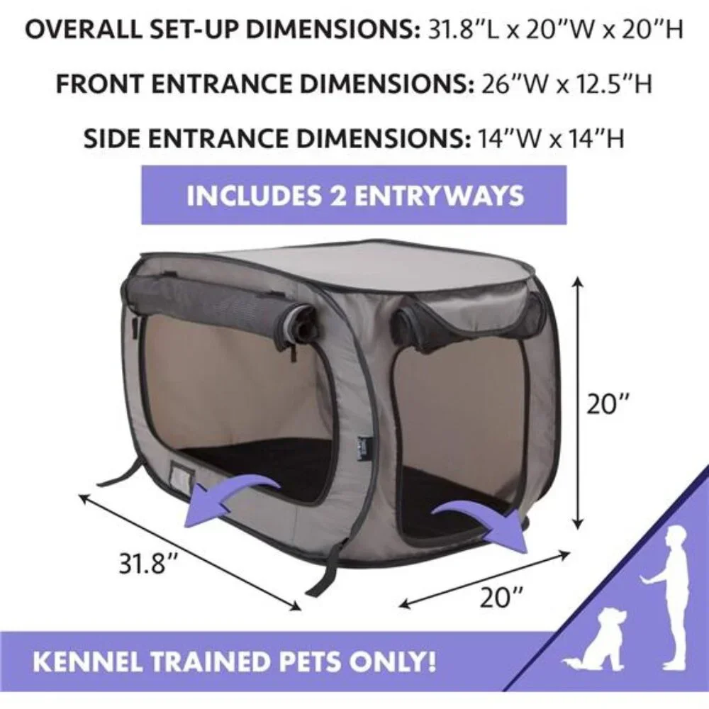 Large Pop Open Kennel, Portable Cat Cage Kennel, Waterproof Pet bed, Carrier